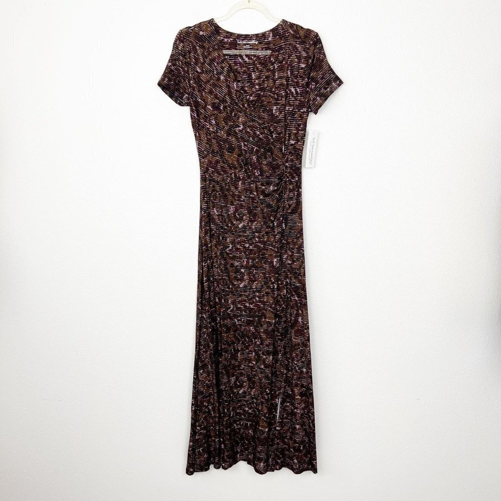 Soft Surroundings Womens Small Caity Jersey Knit Maxi Dress Abstract Paisley
